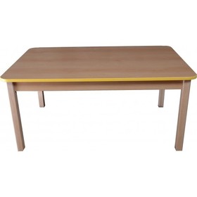 Stůl obdélníkový 120 x 80 cm pro mateřské školy (žlutá, 71)