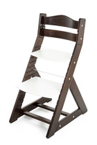 Rostoucí židle MAJA - opěrka do kulata (wenge, bílá)