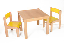 Dětský stolek LUCAS + židličky LUCA (natur, natur)