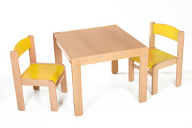 Dětský stolek LUCAS + židličky LUCA (žlutá, žlutá)