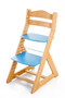 Rostoucí židle MAJA - opěrka do kulata (buk, modrá)