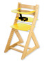 Rostoucí židle ANETA - malý pultík (bříza, žlutá)