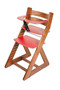Rostoucí židle ANETA - malý pultík (dub tmavý, červená)