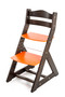 Rostoucí židle MAJA - opěrka do kulata (wenge, oranžová)