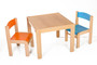 Dětský stolek LUCAS + židličky LUCA (modrá, oranžová)