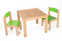Dětský stolek LUCAS + židličky LUCA (zelená, zelená)