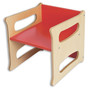Dětská židle TETRA 3v1 natur (červená)