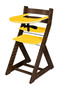 Rostoucí židle ELA - velký pultík (ořech, žlutá)